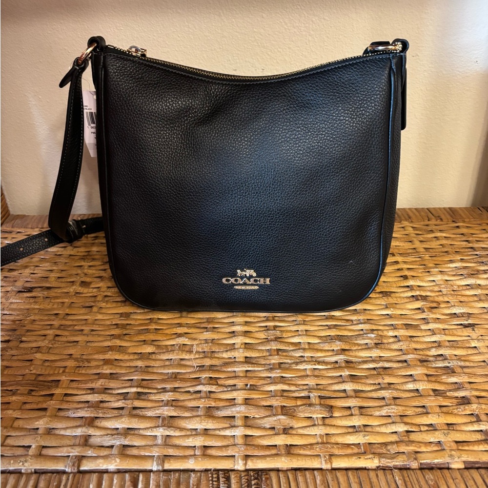 Coach Black Pebbled Leather Crossbody Bag